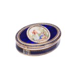 Enamel snuff box with miniature