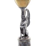 Figural platter with sphinx