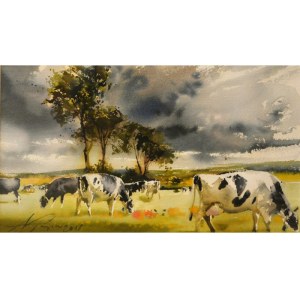 Adam Papke, Pejzaż z krowami