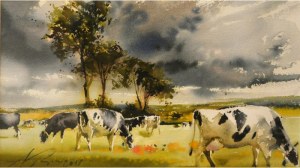 Adam Papke, Pejzaż z krowami