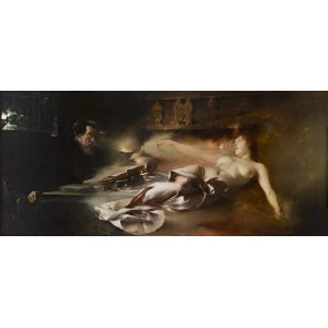 Franciszek Żmurko (1859 Lviv - 1910 Warsaw), Seeing Faust, 1890