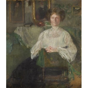 Olga Boznańska (1865 Kraków - 1940 Paryż), Portret Janiny Dygatówny (Portret Pani Dygat), około 1904