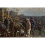 Zygmunt Ajdukiewicz (1861 Witkowice pod Tarnobrzegiem - 1917 Wiedeń), Po polowaniu, 1906