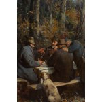 Zygmunt Ajdukiewicz (1861 Witkowice pod Tarnobrzegiem - 1917 Wiedeń), Po polowaniu, 1906