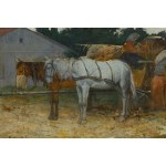 Tadeusz Rybkowski (1848 Kielce - 1926 Lwów), Kobiety przy wozie