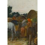 Tadeusz Rybkowski (1848 Kielce - 1926 Lwów), Kobiety przy wozie