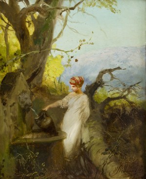 Henryk Siemiradzki (1843 Biełgorod k. Charkowa - 1902 Strzałków), U źródła, 1880
