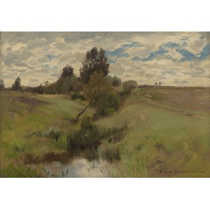 Roman Kazimierz Kochanowski (1857 Kraków - 1945 Freising, Bavaria), Summer landscape with a stream