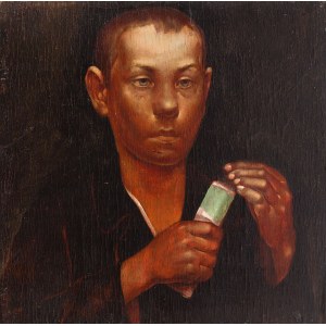 Bolesław Cybis (1895 Folwark Massandra na Krymie - 1957 Trenton (New Jersey, USA)), Chłopiec podający farby, 1925-28