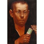 Bolesław Cybis (1895 Folwark Massandra na Krymie - 1957 Trenton (New Jersey, USA)), Chłopiec podający farby, 1925-28