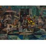 Jan Szancenbach (1928 Kraków - 1998 Kraków), Pejzaż z Paryża (Île de la Cité i Notre-Dame), 1958