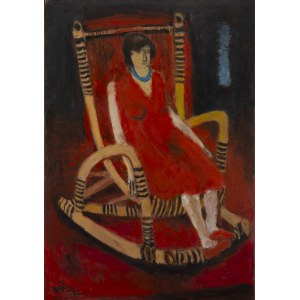 Henryk Hayden (1883 Varsovie - 1970 Paris), Femme au rocking-chair (Woman in a rocking-chair)