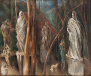 Władysław Jahl (1886 Jarosław - 1953 Paryż), Spacer w parku, lata 20.-30. XX w.