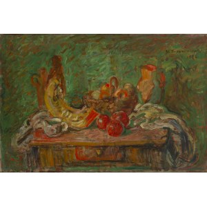 Wacław Taranczewski (1903 Czarnków - 1987 Kraków), Martwa natura z owocami (recto) / Portret kobiety (verso), 1932
