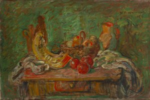 Wacław Taranczewski (1903 Czarnków - 1987 Kraków), Martwa natura z owocami (recto) / Portret kobiety (verso), 1932