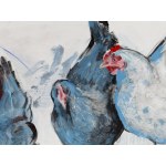 Anna Moon (b. 1976), The chickens come out of the henhouse, 2025