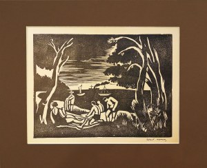 Wacław Wąsowicz (1891-1942), Na plaży, lata 40-te