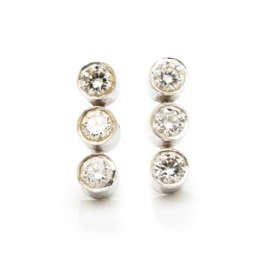 Earrings with diamonds early 21st century.