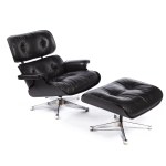 Charles and Ray Eames Herman Miller, Armchair with footrest, 2nd half of 20th century.