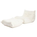 Michel Ducaroy Ligne Roset, France, "Togo" armchair and pouffe, 1970s.