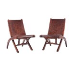 Angel Pazmino, Pair of armchairs, 1970s.