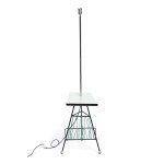 Floor lamp with gazetteer, 1960s-70s.