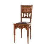 Set of six chairs in the Zakopane style, late 19th century.