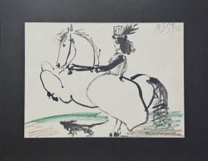 Pablo Picasso (1881-1973), Jacqueline en cavalière (Jacqueline jako Jeździec)1961