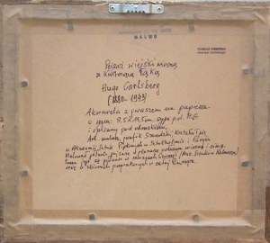 Hugo Carlberg (1880-1943), Pejzaż wiejski z kwitnącą łąką