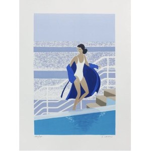 Serge LASSUS (nato nel 1933) Spiaggia di Saint Malo, 1982