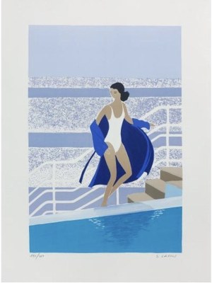 Serge LASSUS (ur.1933) Plaża w Saint Malo,1982