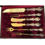 Table center cutlery in case,late 19th century