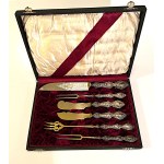 Table center cutlery in case,late 19th century