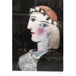 Pablo Picasso (1881-1973),Portrait of Marie-Therese Walter with garland
