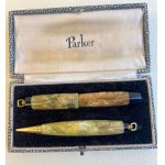 Pens - PARKER DUOFOLD VEST POCKET SET MODERNE GREEN
