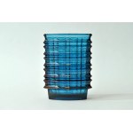 Optical glass vase - HSG Ząbkowice - J. S. Drost - storm color