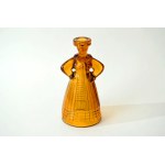 Glass candle holder , "Karolinka". - HSG Ząbkowice - E. Trzewik-Drost - Amber