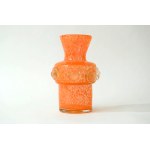 Glass vase with stickers - , "Stoneware" Lysa Góra - Orange