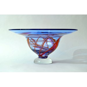 Decorative glass bowl - Adam Jablonski - Crystal glass.