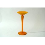 Glass candle holder on a high leg - Krakow Glass Institute