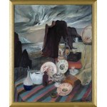 Maria Anto, STILL NATURE WITH BLACK ROCK, 1986