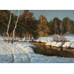 Viktor Koretsky, WINTER LANDSCAPE WITH A RIVER, 1955