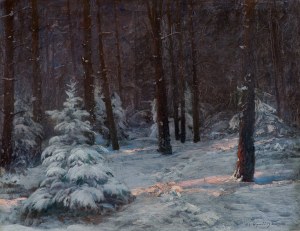 Michał Gorstkin Wywiórski, ZIMOWY LAS, ok. 1900