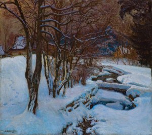 Abraham Neuman, ZMIERZCH. PEJZAŻ ZIMOWY Z PODHALA, 1903