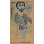 Nikifor Krynicki, PORTRET OF A MAN AT A CROSS, 1920s.