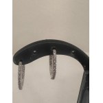 18K GOLD AND DIAMOND HOOP EARRINGS
