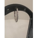 18K GOLD AND DIAMOND HOOP EARRINGS