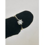 YELLOW GOLD BRILLIANT NATURAL DIAMOND SOLITAIRE ENGAGEMENT RING