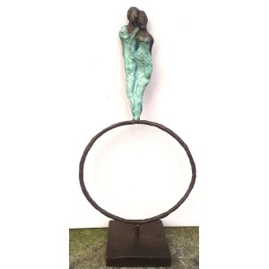 Eve Rossano (b.1974), He and She-Lovers, bronze sculpture, unique, 2023