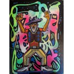 Peter Saul (nato nel 1986), Cowboy, 2022